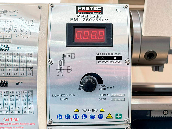 Токарный станок FML 250х550 V с плавной регулировкой скорости — фото 3