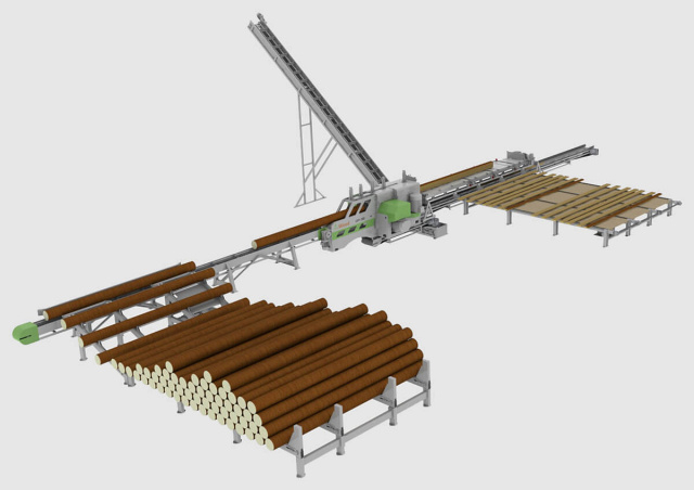 Фрезерно-пильный станок для тонкомера EcoWood UFP-260 — фото 25